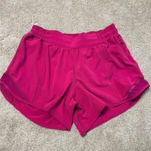 lululemon athletica Women's Athletic Shorts in Bright Magenta Low Rise